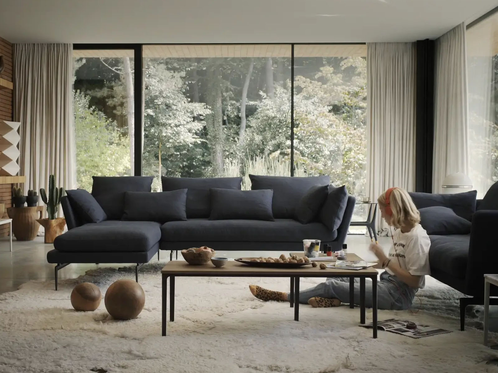 Vitra Suita Sofa 2 Seater Chaise Longue