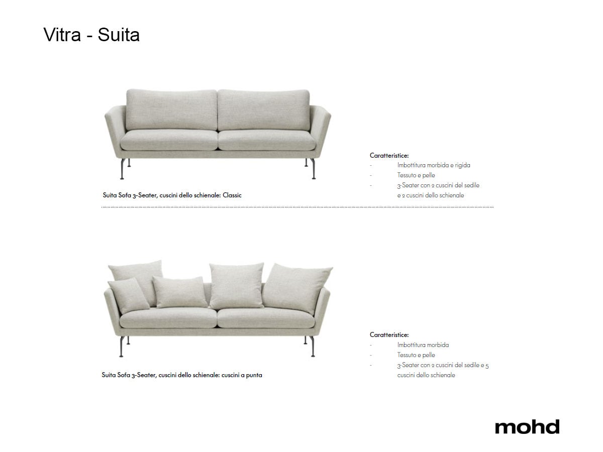 Vitra Suita Sofa 2 Seater Chaise Longue
