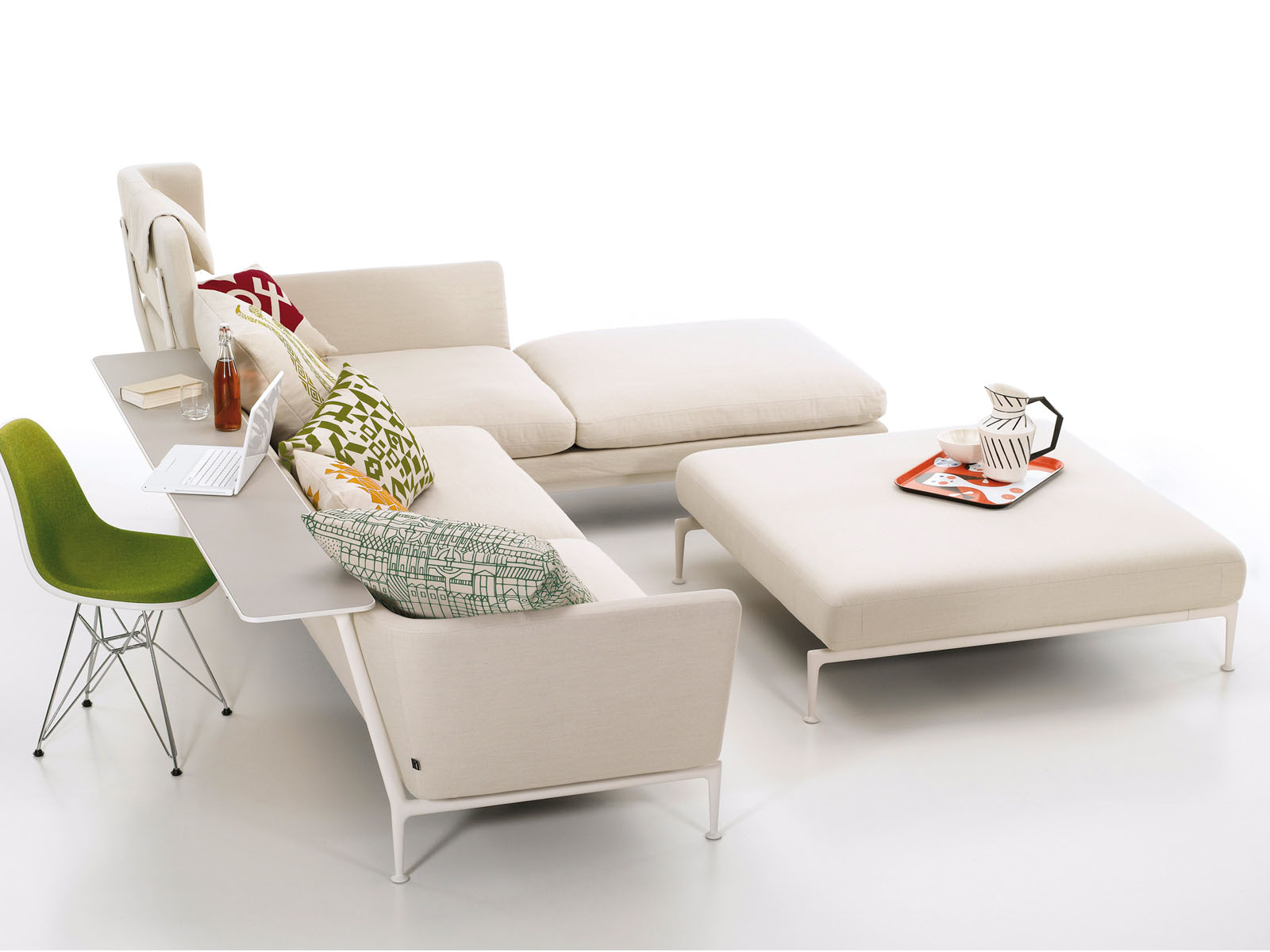 Vitra Suita Sofa 2 Seater Chaise Longue