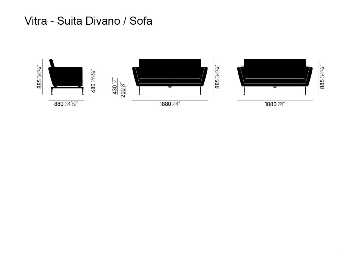 Vitra Suita Sofa 2 Seater Classic