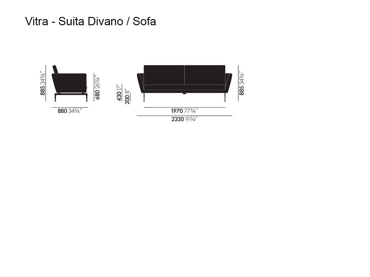 Vitra Suita Sofa 3 Seater Classic