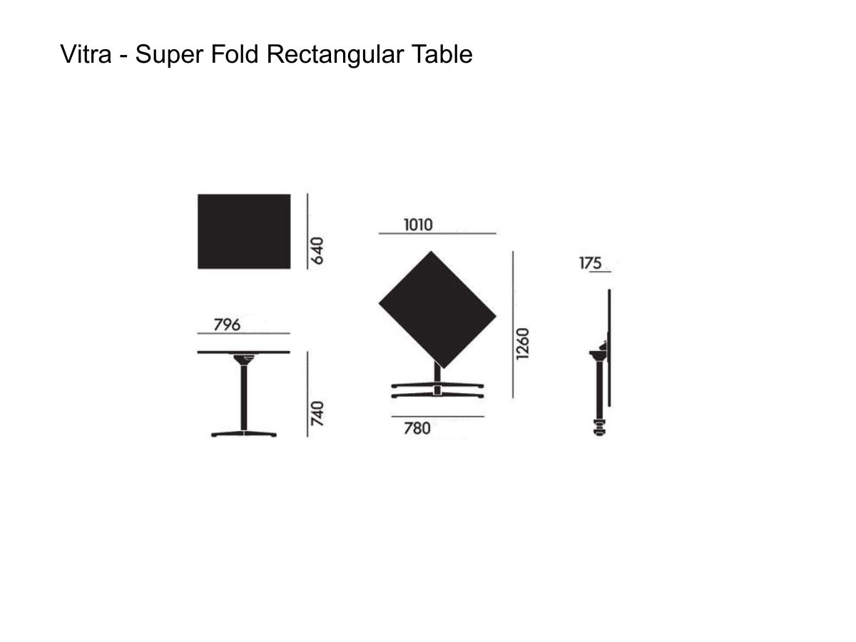 Vitra Super Fold Rectangular Table