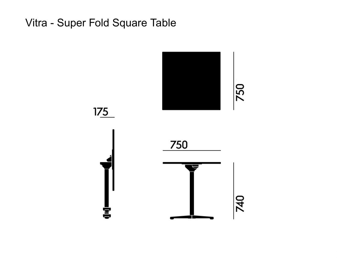 Vitra Super Fold Square Table