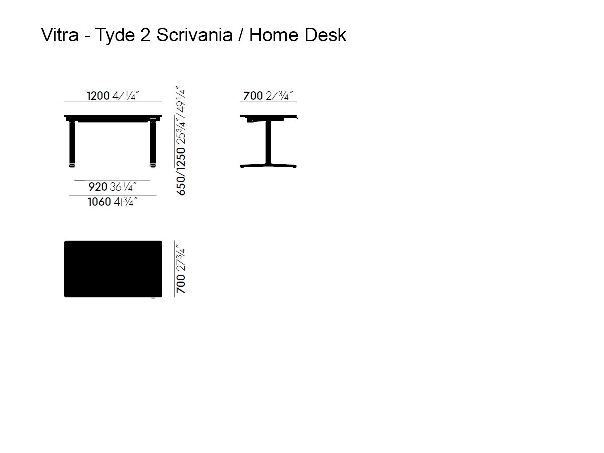 Vitra Tyde 2 Home Desk Rectangular