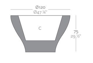 Vondom Centro High Vase O 120