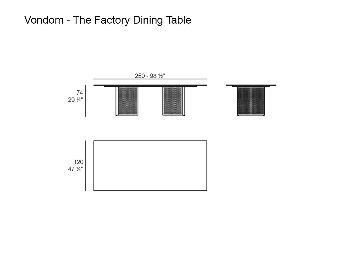 Vondom The Factory Outdoor Dining Table