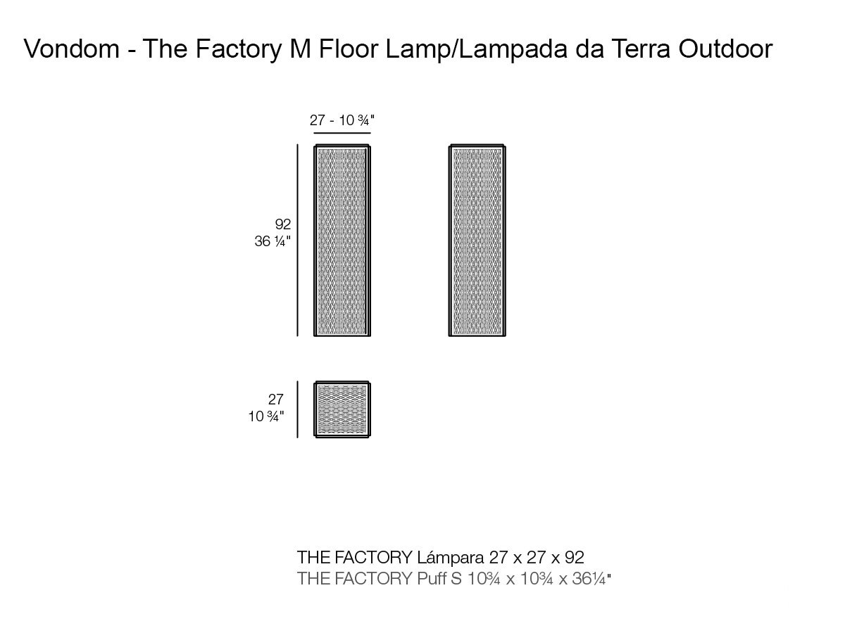 Vondom The Factory M Rgbw Floor Lamp Outdoor Battery
