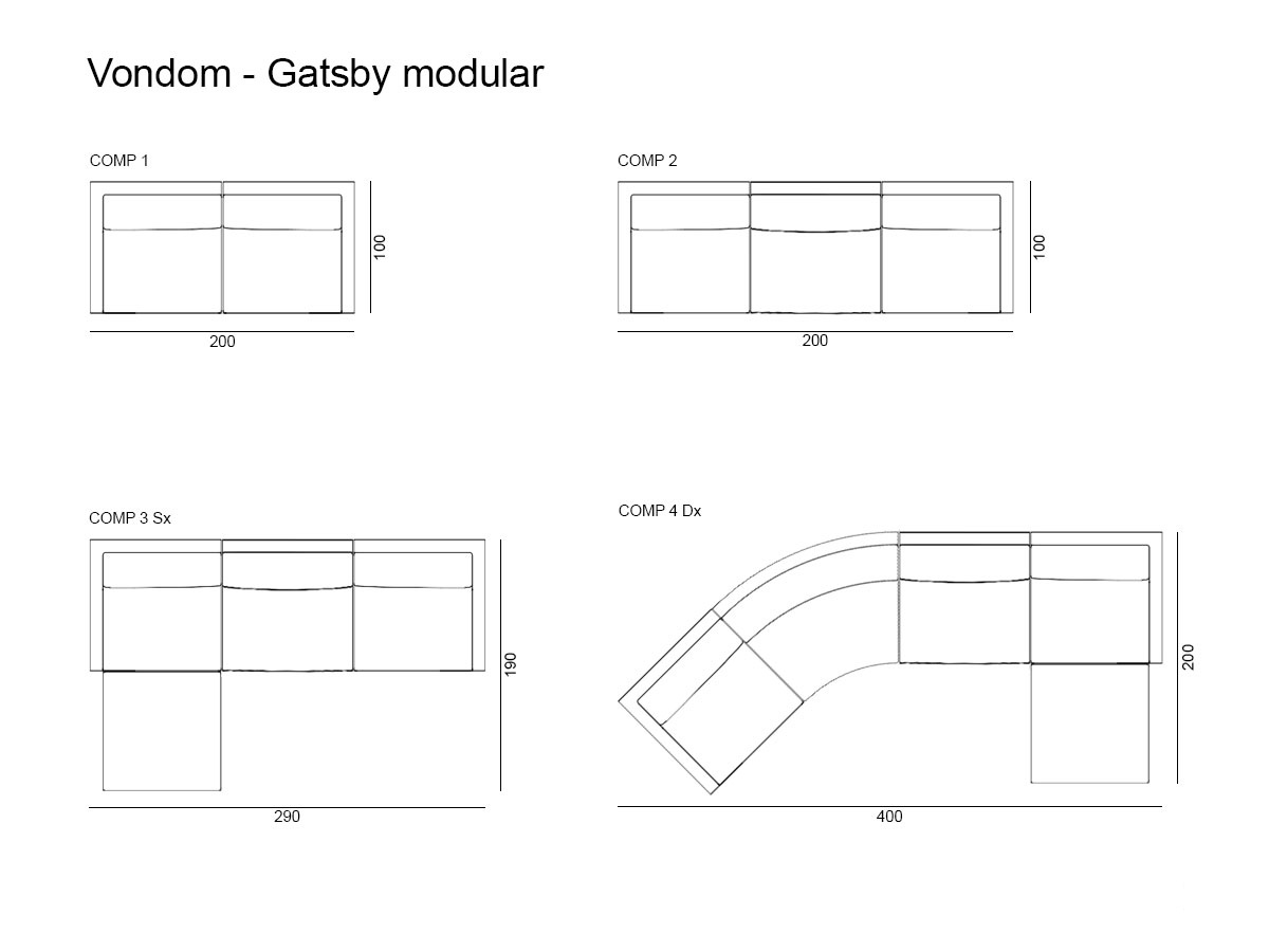 Vondom Gatsby Modular Outdoor Sofa Collection