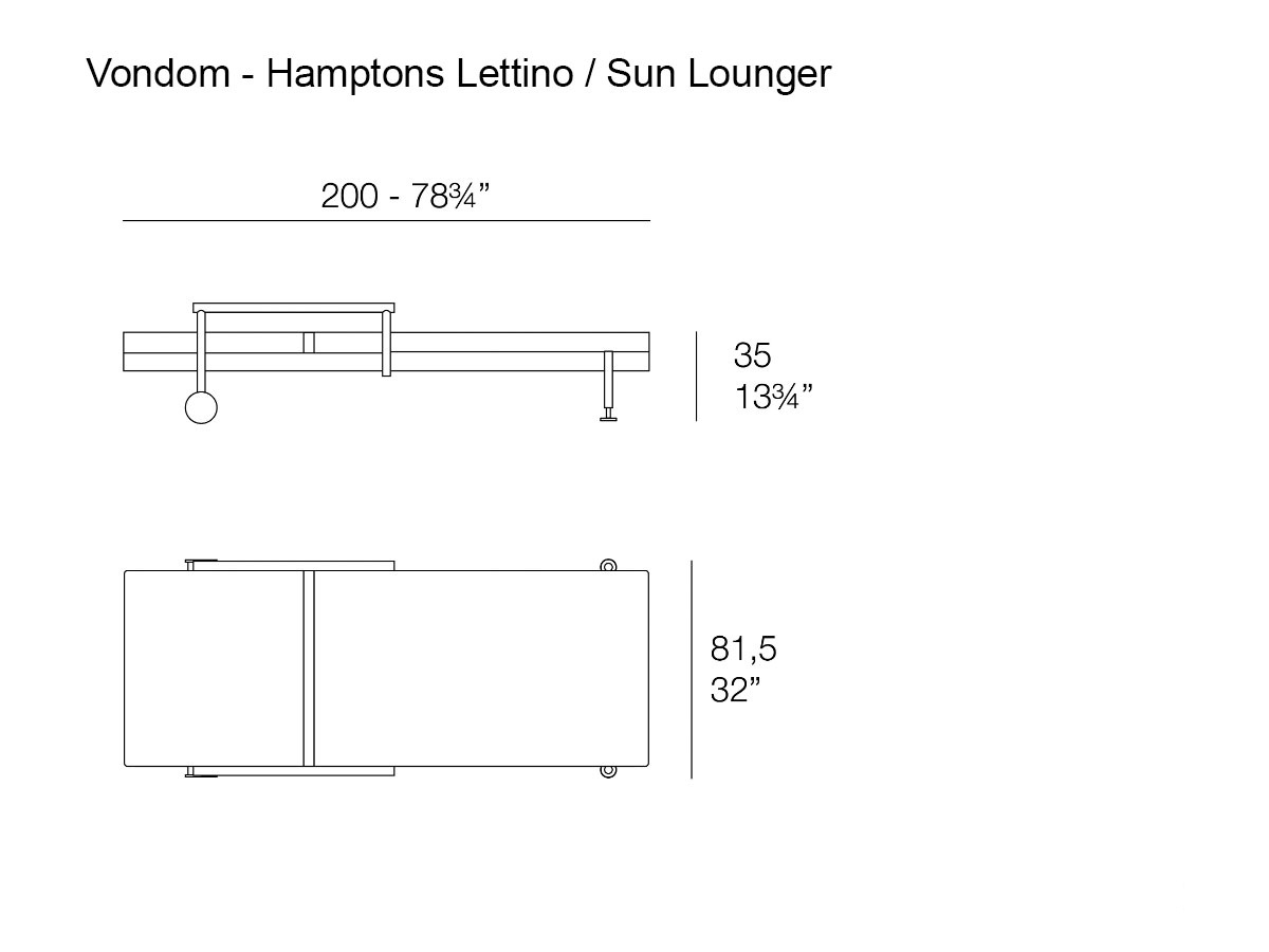 Vondom Hamptons Sun Lounger Outdoor