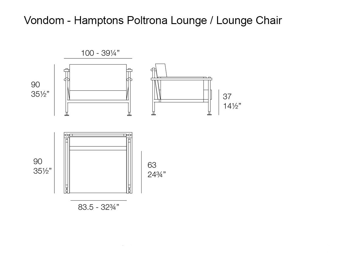 Vondom Hamptons Lounge Chair Outdoor