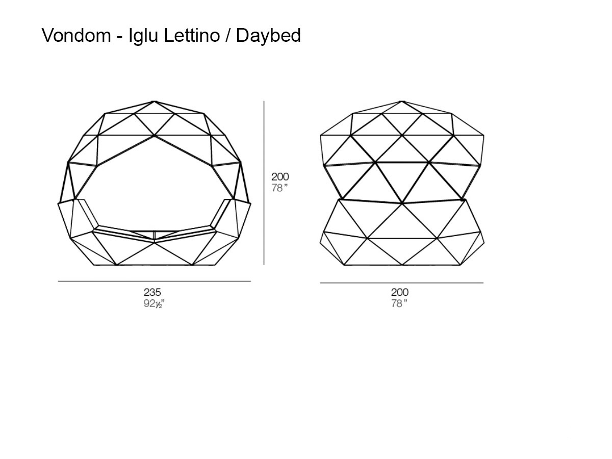 Vondom Iglu Daybed With Fabric Top Outdoor