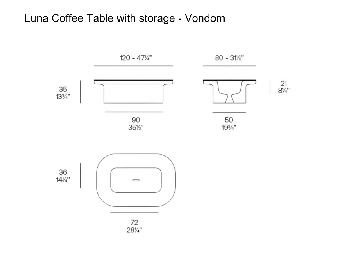 Vondom Luna Coffee Table With Storage