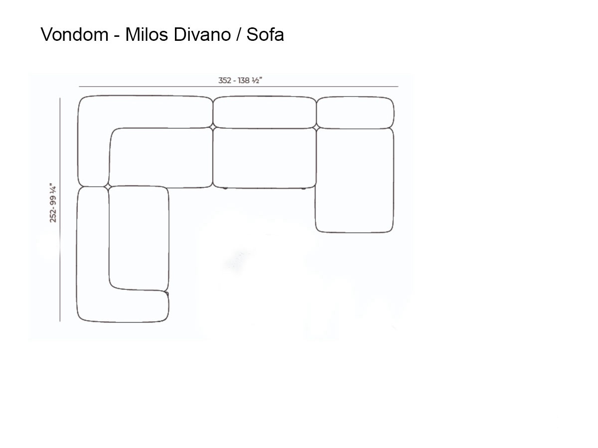 Vondom Milos Modular Sofa Composition 4 Outdoor
