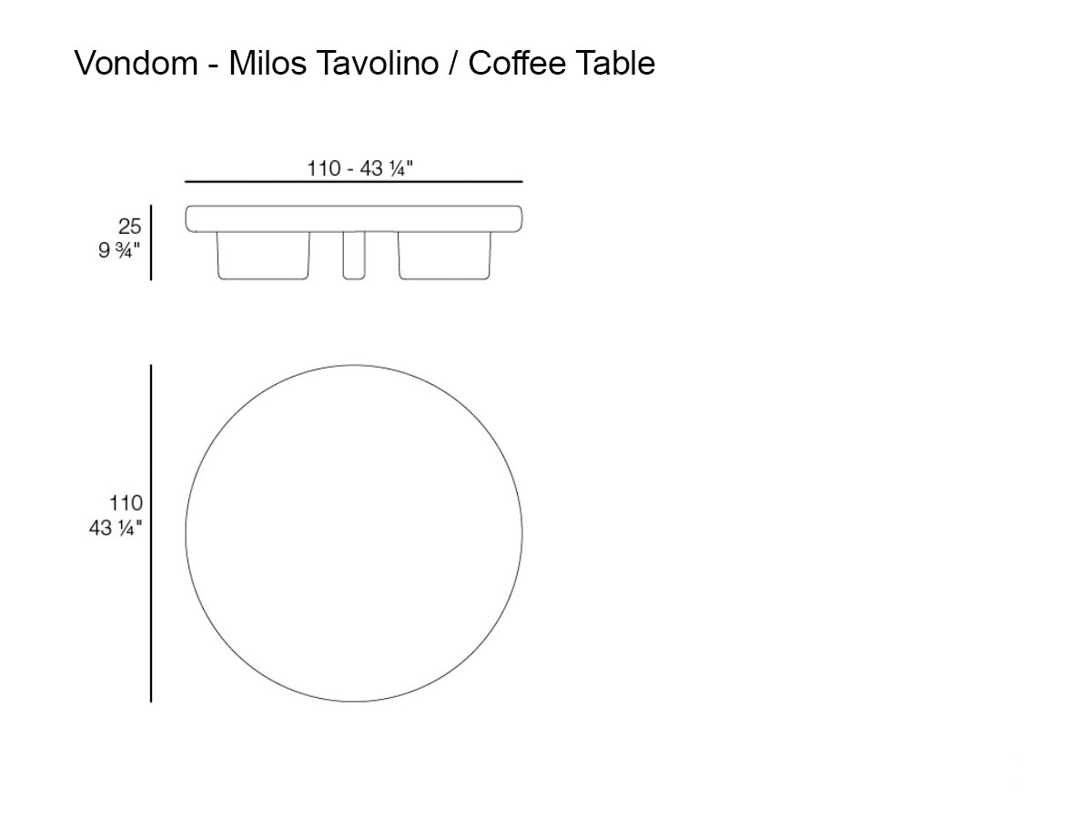 Vondom Milos Coffee Table Outdoor