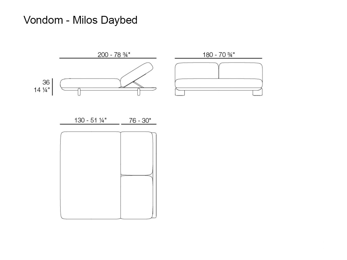Vondom Milos Daybed Outdoor