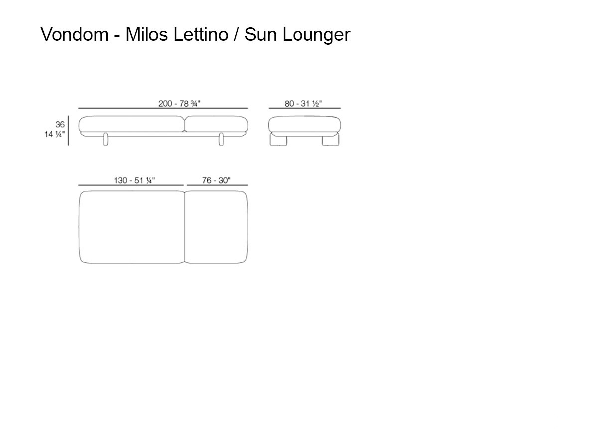 Vondom Milos Sun Lounger Outdoor