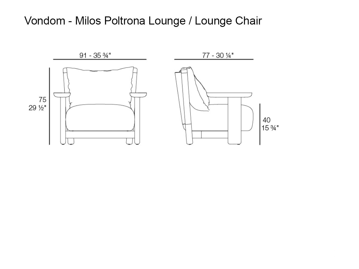 Vondom Milos Lounge Chair Outdoor