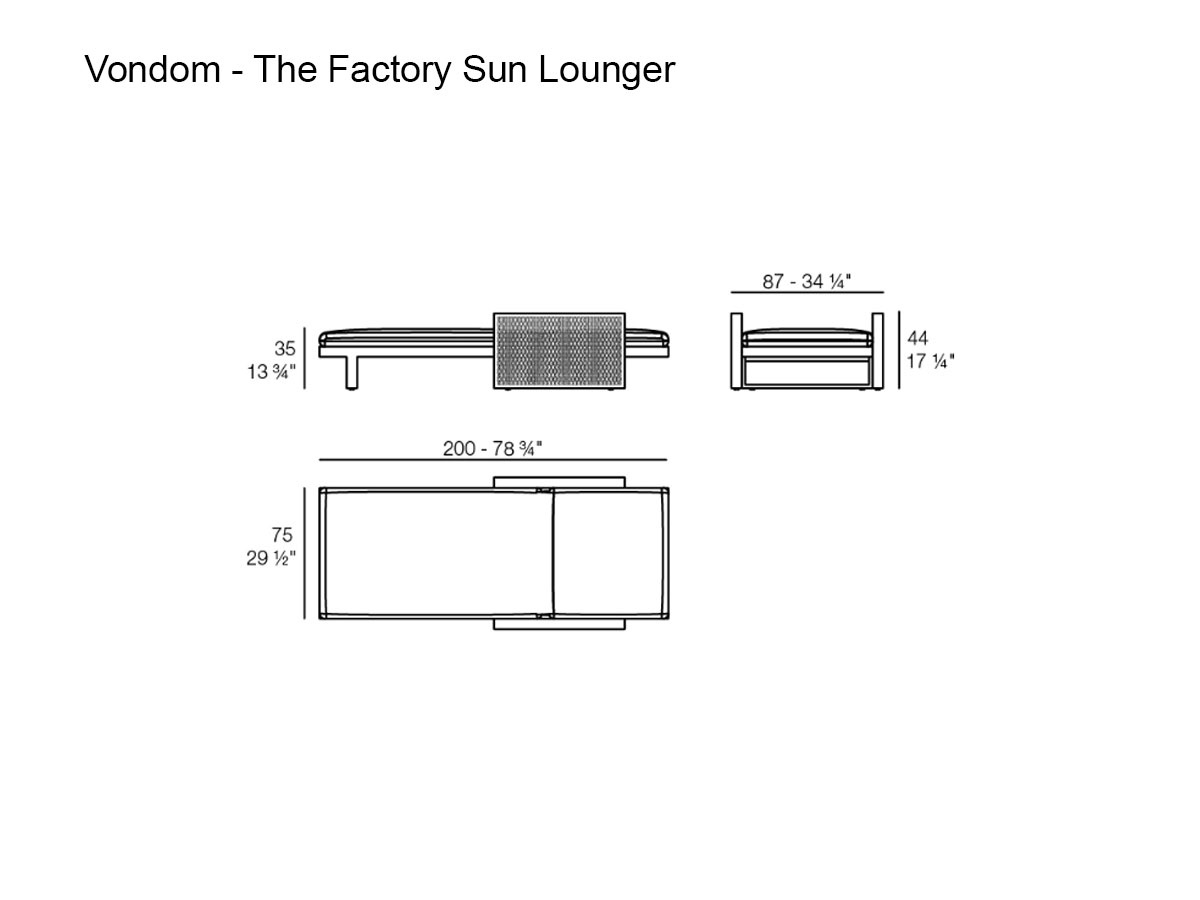 Vondom The Factory Outdoor Sun Lounger