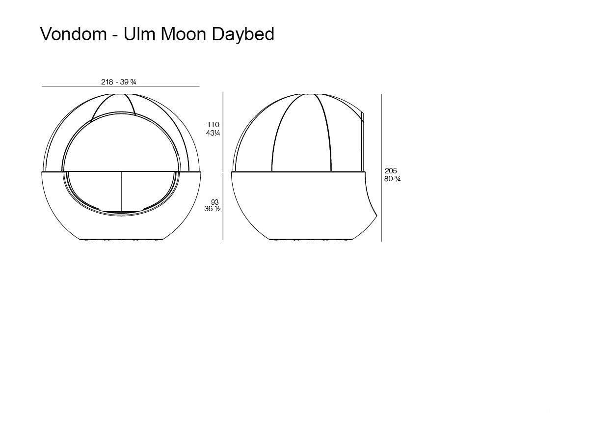 Vondom Ulm Moon Daybed With Parasol Sunvision