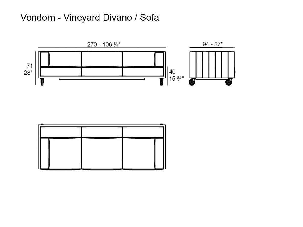 Vondom Vineyard Extra Large Sofa Outdoor