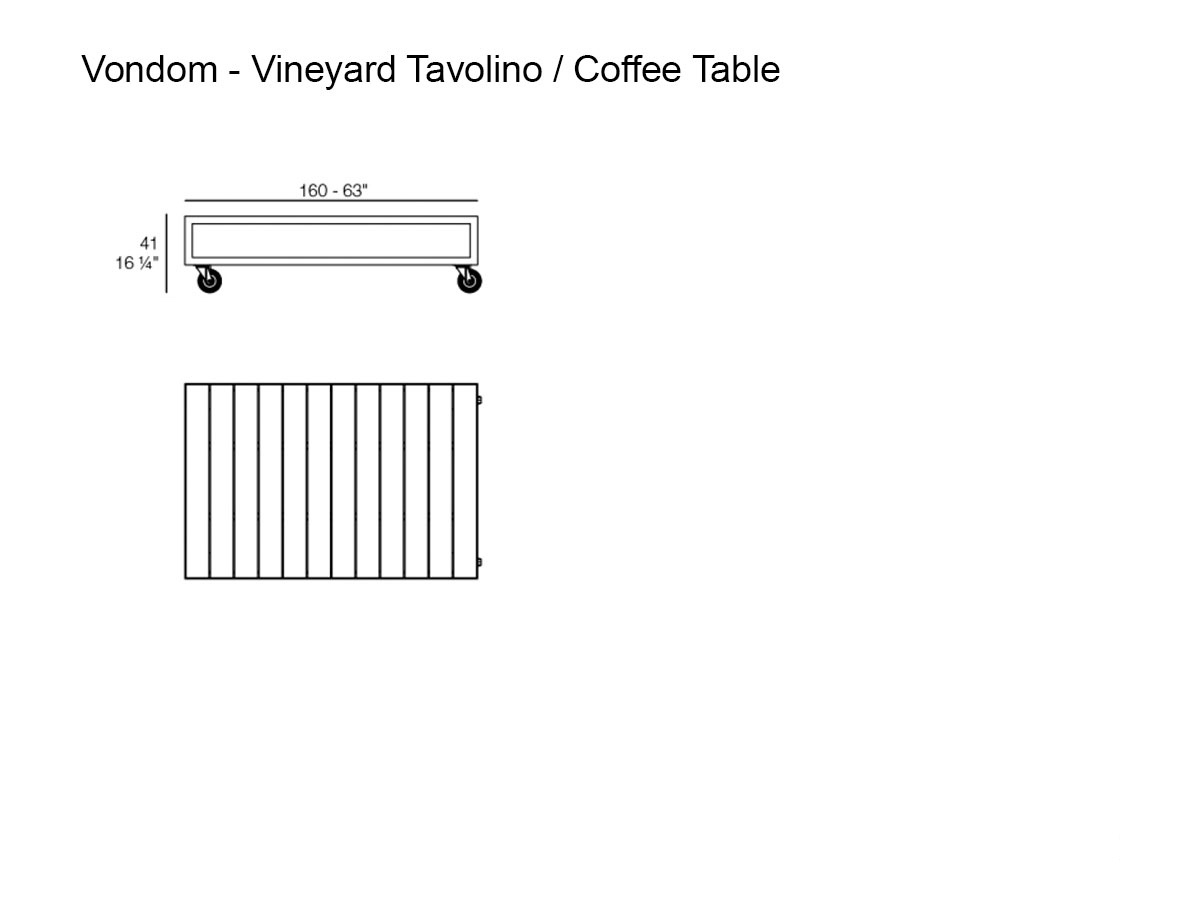Vondom Vineyard Extra Large Coffee Table Outdoor