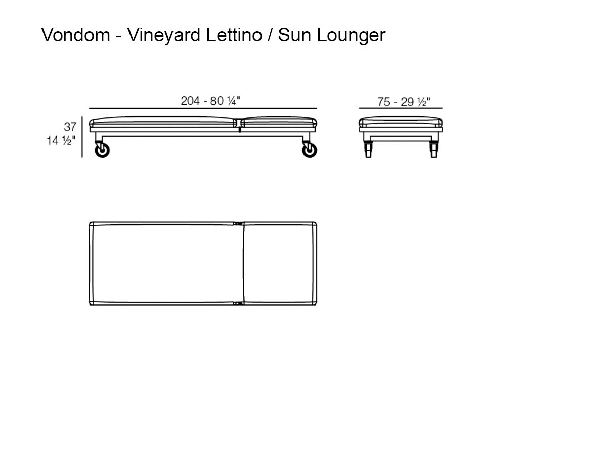 Vondom Vineyard Sun Lounger Outdoor