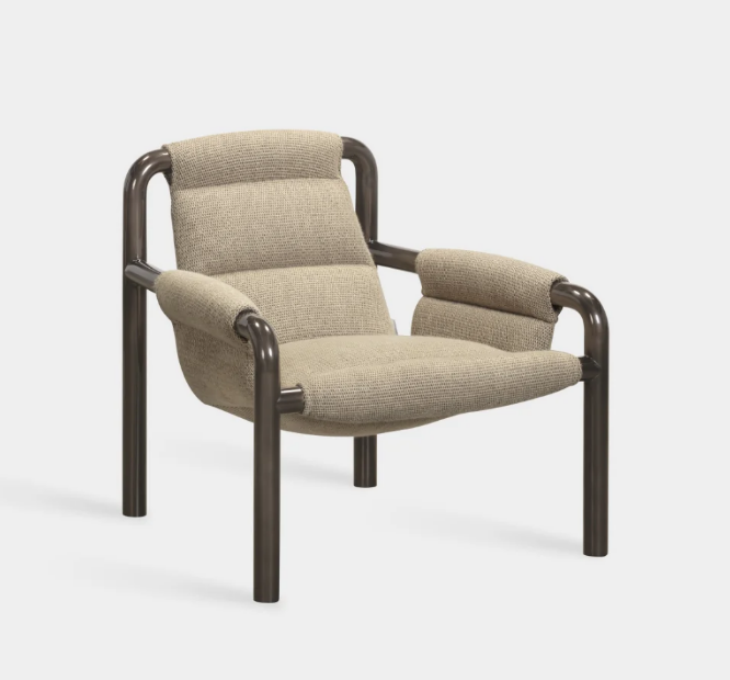 Wendelbo Atli Lounge Chair Dark Grey Lacquered Legs