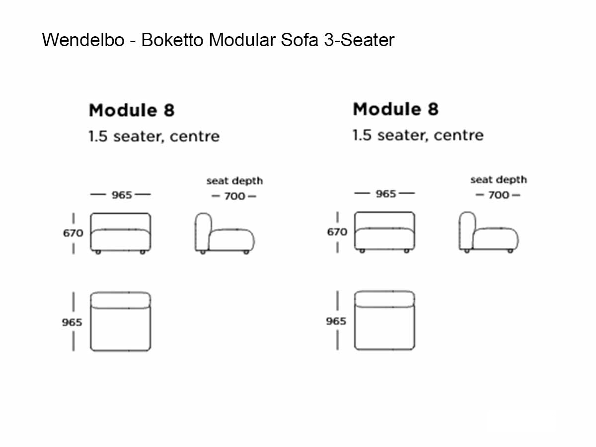 Wendelbo Boketto Modular Sofa 3 Seater