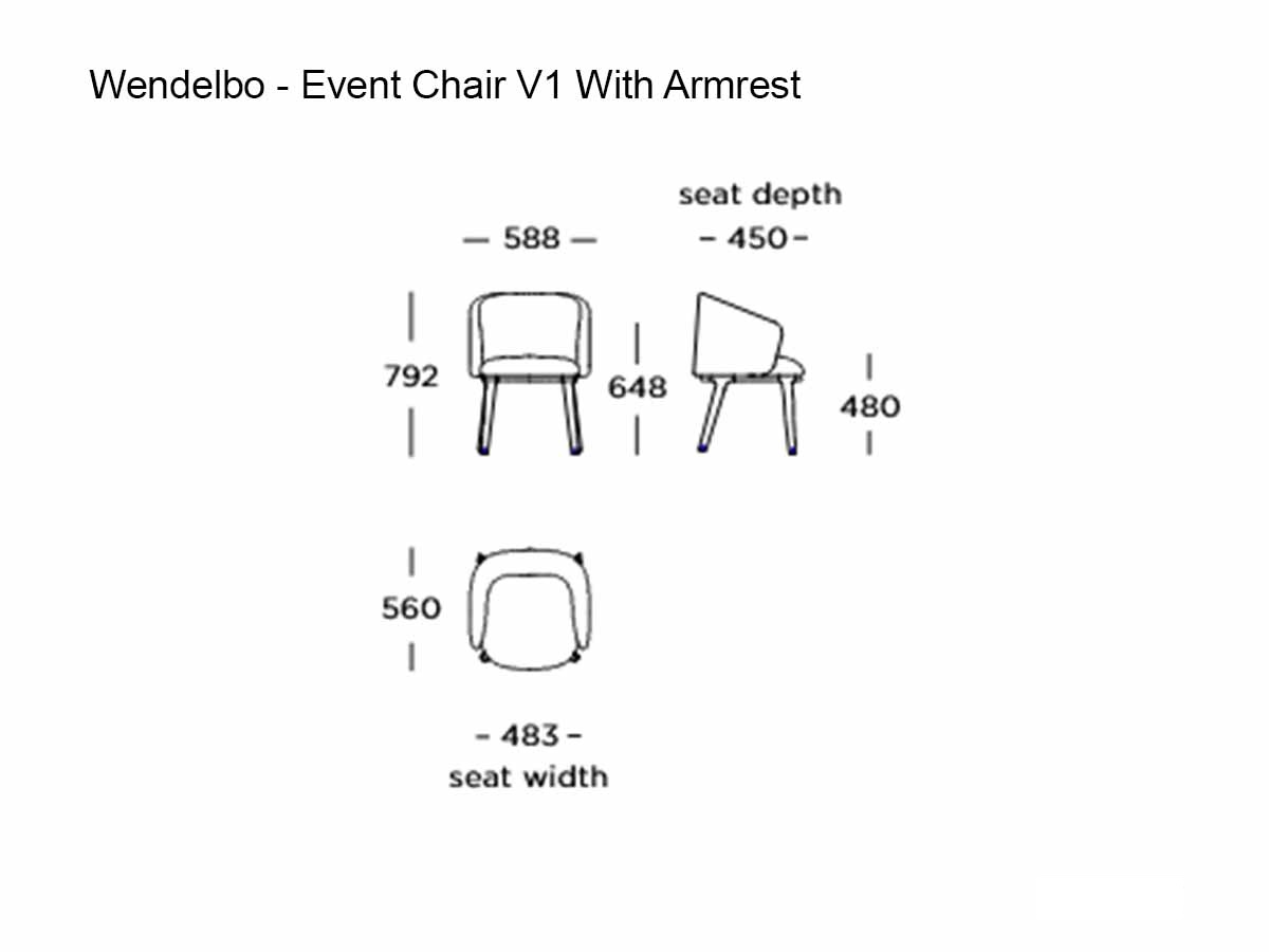Wendelbo Event Chair V1 With Armrest